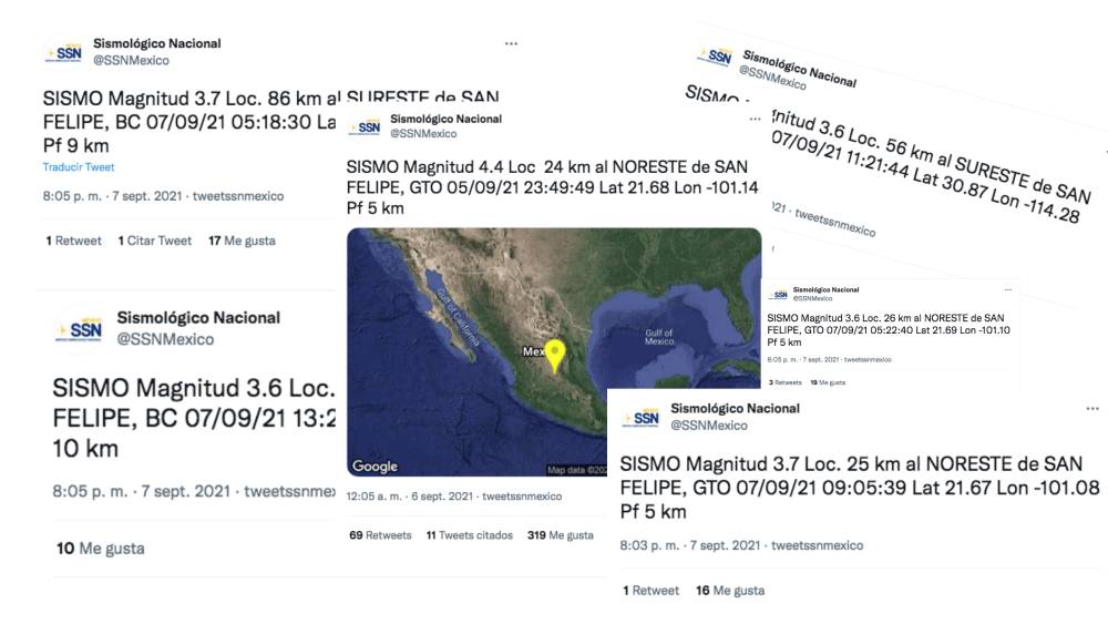 Sin réplicas en San Felipe tras sismo en Acapulco, pero van 35 en cuatro días