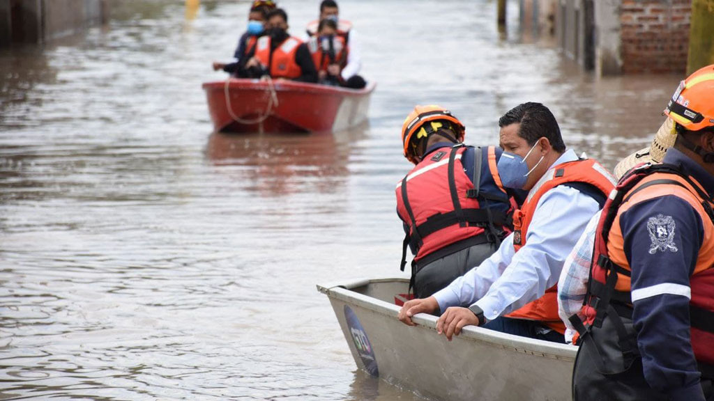 Propone Diego Sinhue reubicar a población afectada en inundaciones de Abasolo