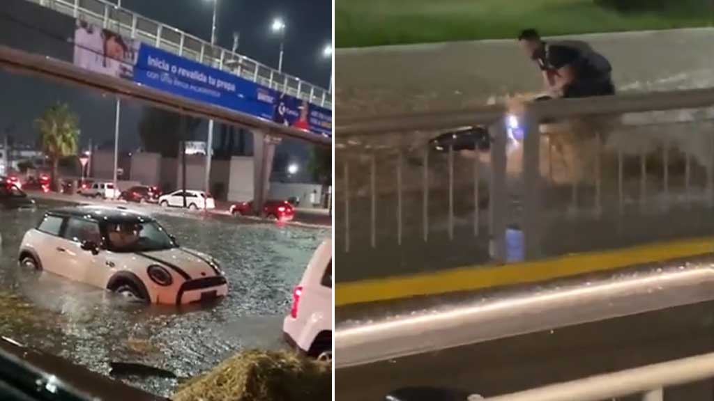 Fuertes lluvias dejan caos e inundaciones en Querétaro (VIDEO)