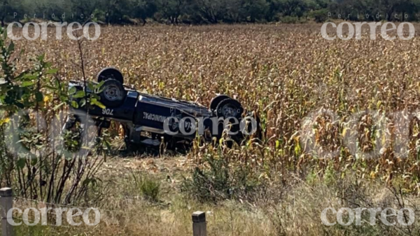 Volcadura de patrulla en la León-Salamanca deja a 6 policías  lesionados