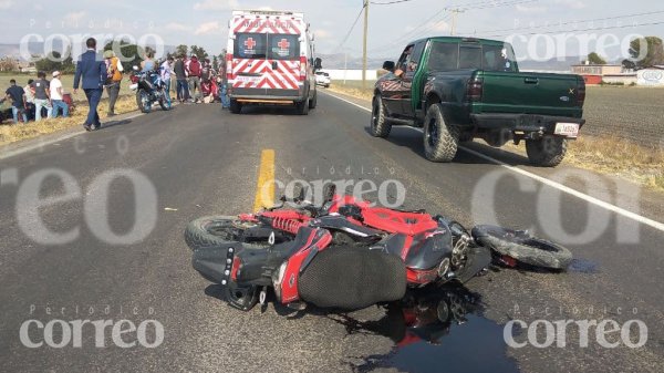 Choque en la carretera estatal de Salamanca, deja dos personas lesionadas