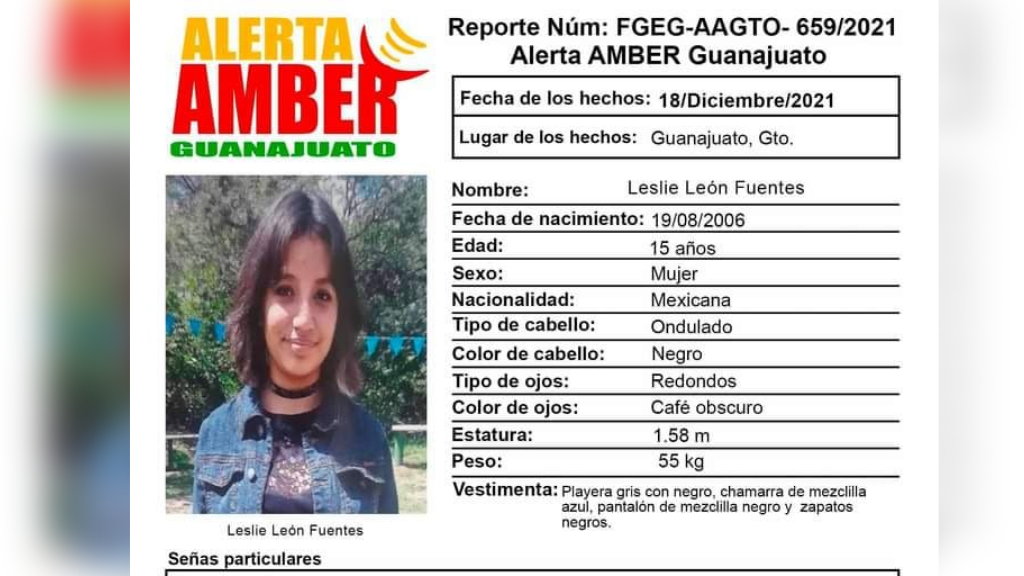 Buscan a Leslie León; desapareció el 18 de diciembre en Guanajuato capital