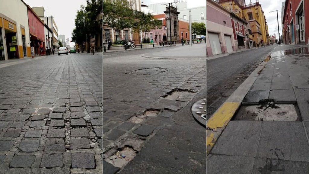 Material inadecuado genera averías en piso del centro de Celaya: Obras Públicas