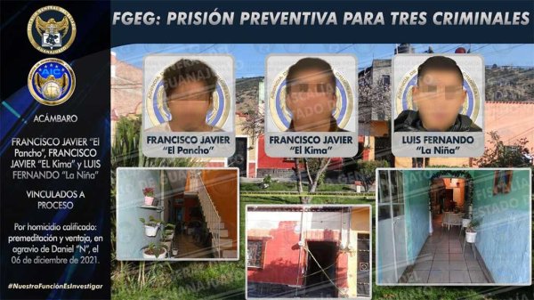 FGR detiene a tres hombres por el homicidio de un hombre en Acámbaro