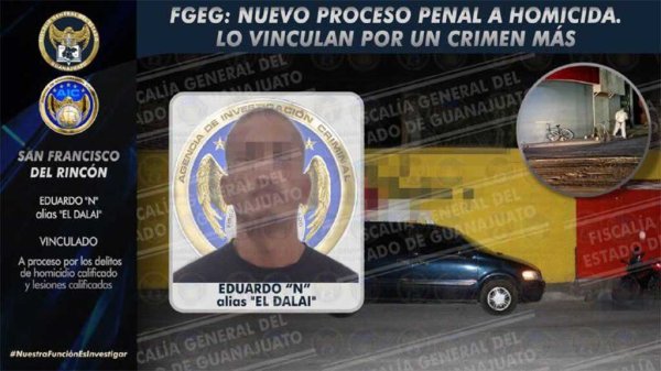 Vinculan a proceso a ‘El Dalai’ por el homicidio de un hombre en San Francisco del Rincón