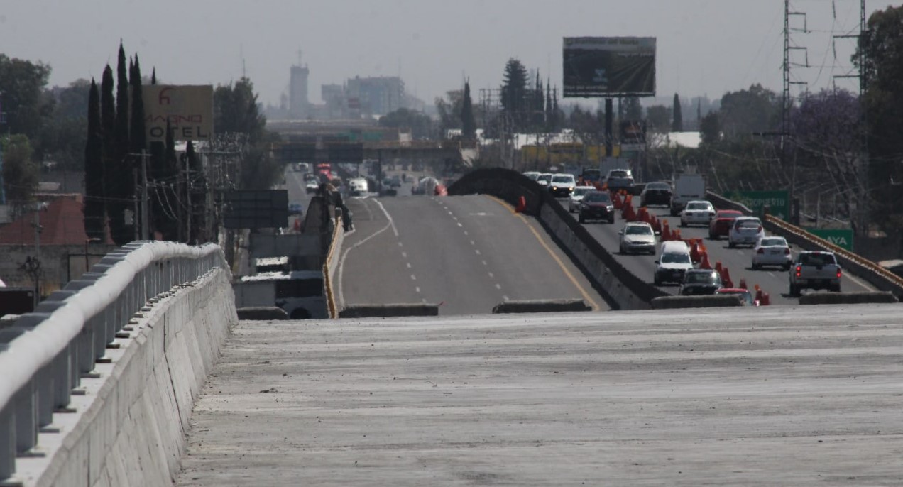 Puente del Distribuidor Aeropuerto en Celaya casi finaliza restauración