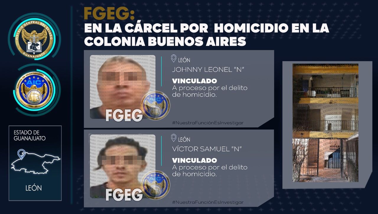 Vinculan a proceso a dos por homicidio en la colonia Buenos Aires de León