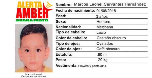 Buscan al pequeño Marcos, desapareció en Silao tras salir con su madre