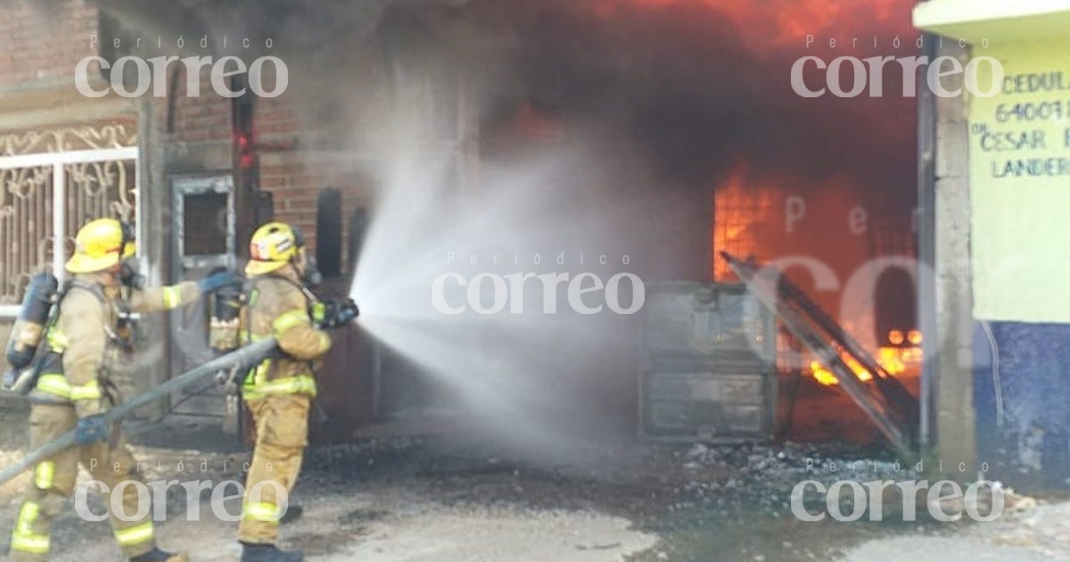 Otra vez se incendia almacen de huachicol en Villa de Las Flores, Romita