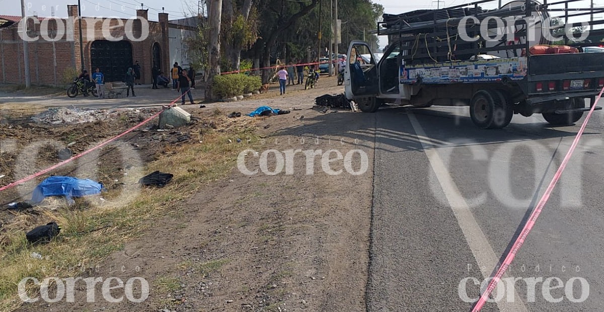 Aparatoso accidente deja 2 motociclistas muertos en Silao; uno era bombero de Romita