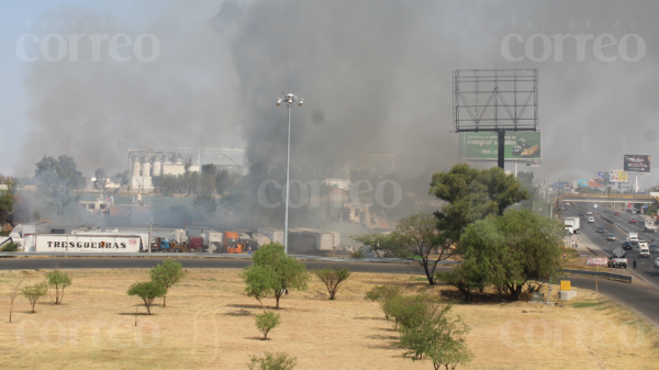 Incendio cerca de Maseca provoca fuerte movilización en la León-Silao