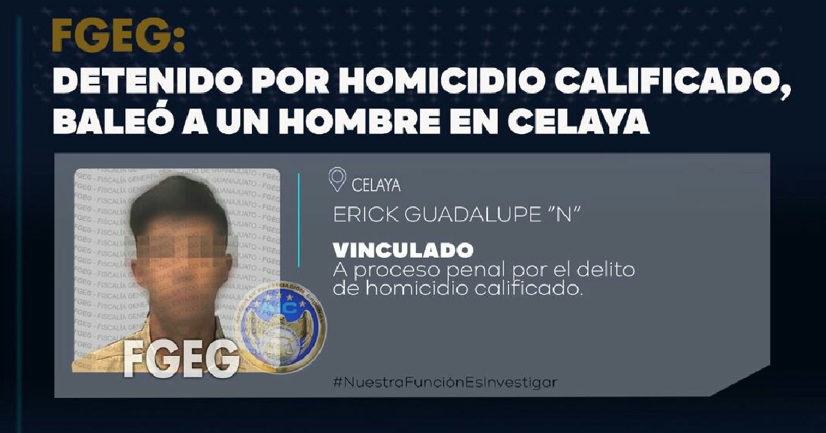 Detienen a un hombre por el asesinato a balazos de Ángel Emanuel en Celaya