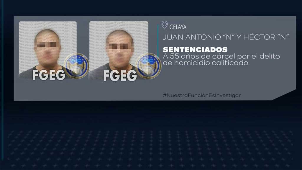 Condenan a par de hombres a 55 años de cárcel por homicidio doble en Celaya