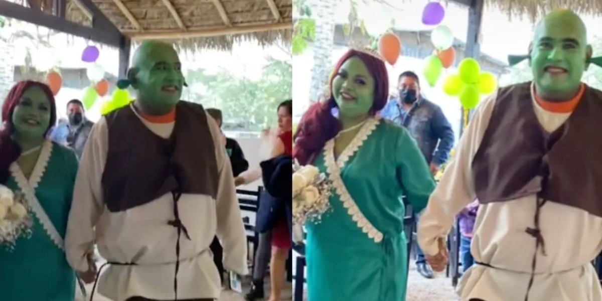 Fiona y Shrek se casan y se vuelven virales en Tik Tok