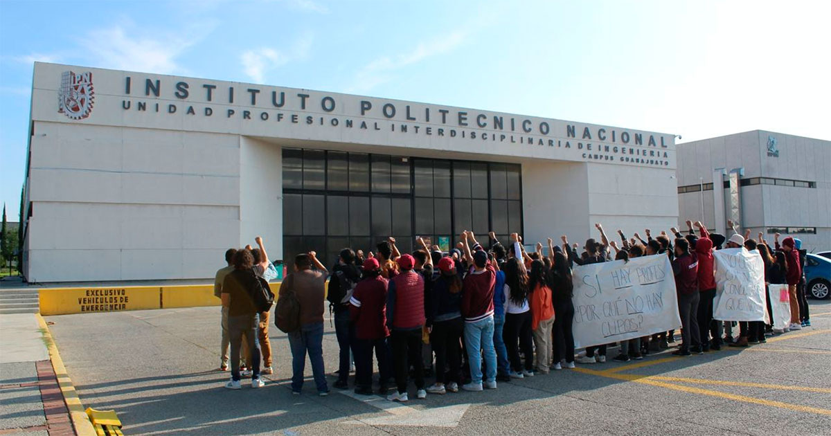 Sin acuerdos tras protesta, alumnos y docentes del IPN Guanajuato se van a paro indefinido