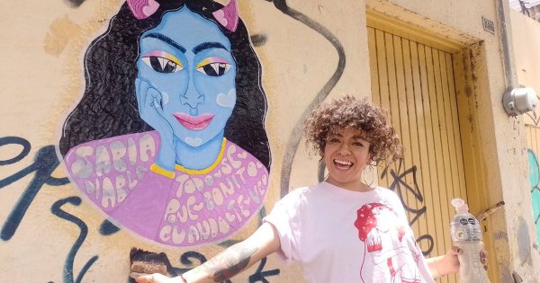 Con su arte urbano, Sabia Diabla busca empoderar a las mujeres en León