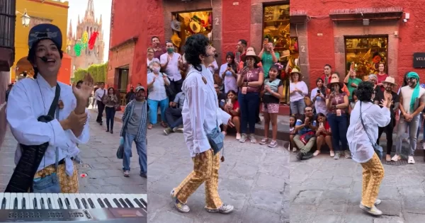 Flor Amargo visita San Miguel de Allende y comparte concierto ‘flash’ en el centro