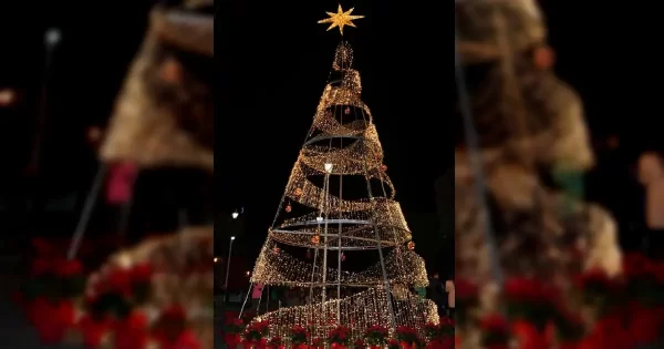 Jerécuaro se suma al encendido de árbol de navidad con fiesta pública