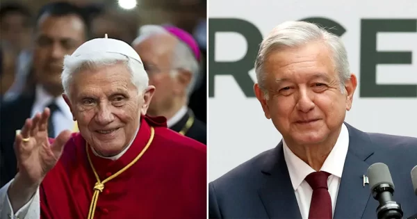 AMLO recuerda visita de Benedicto XVI a Guanajuato; desea que su salud mejore