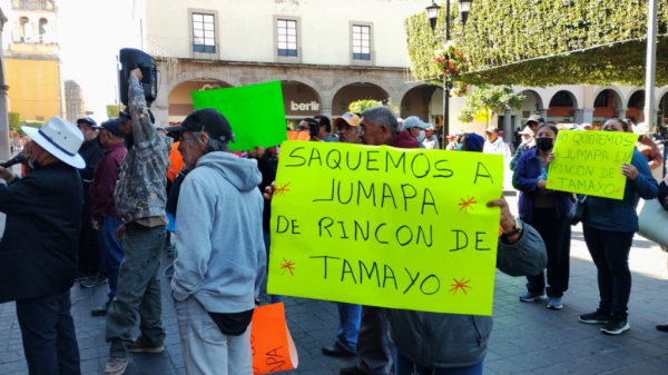 Acusan a Morena de ‘orquestar’ manifestación contra JUMAPA en Rincón de Tamayo