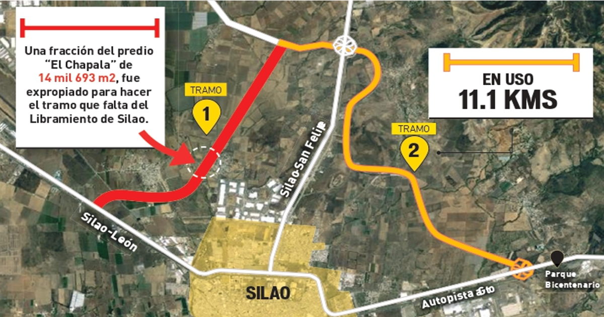 Estado de Guanajuato expropia tierras para completar el Libramiento de Silao