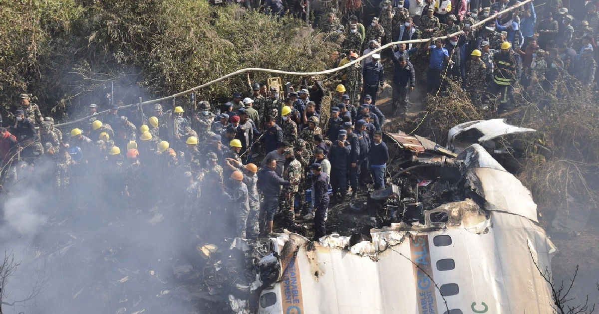 Accidente de avión en Nepal deja al menos 68 personas sin vida