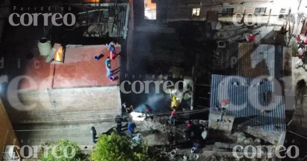 Incendio consume vivienda en la zona de El Ejido en Guanajuato capital