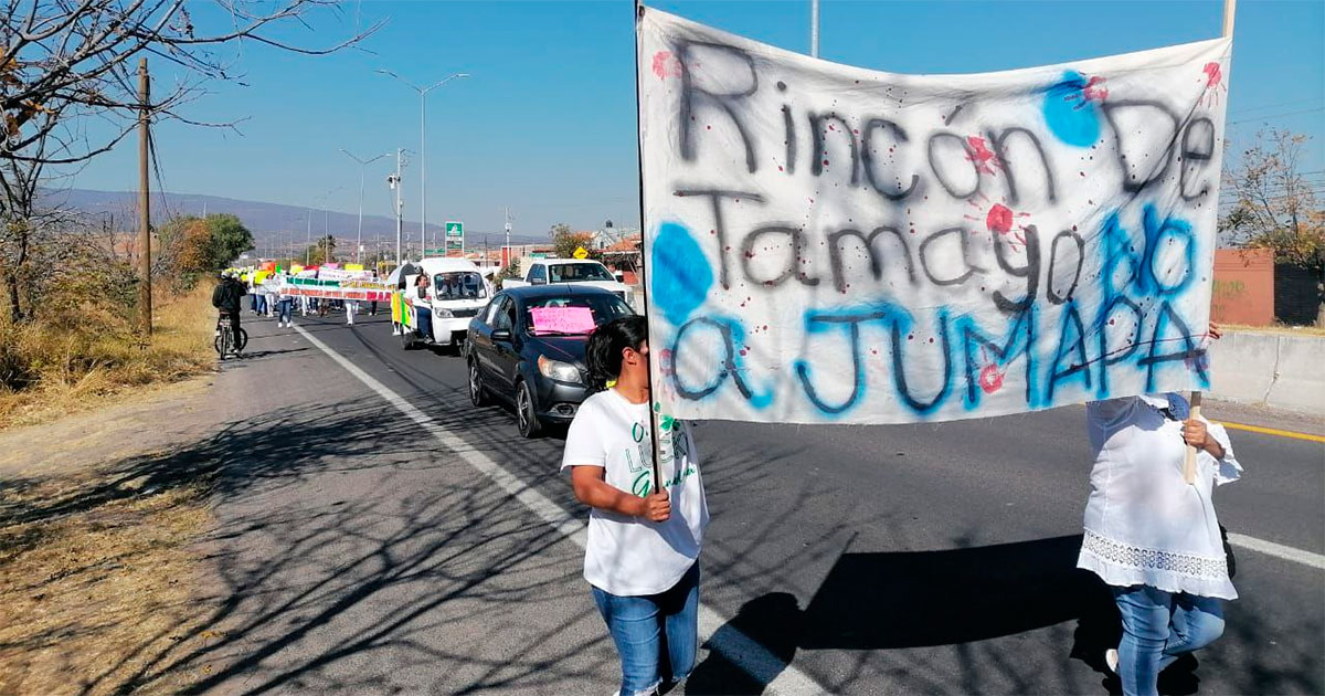 Cientos de habitantes de Rincón de Tamayo se manifiestan nuevamente por caso JUMAPA