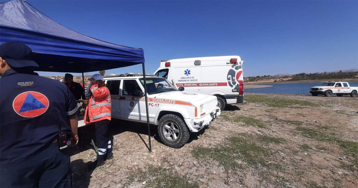 Luego de dos días de búsqueda, aún no localizan al hombre ahogado en Presa Purísima de Guanajuato