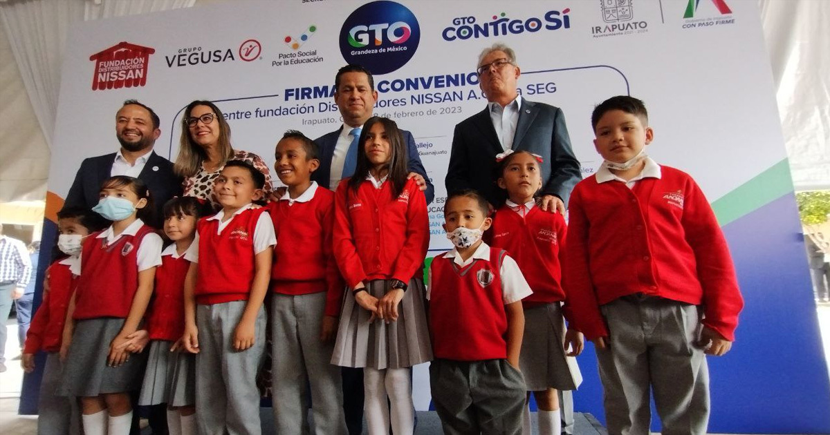 Andanac y SEG invertirán 2.5 millones en tres escuelas de Guanajuato