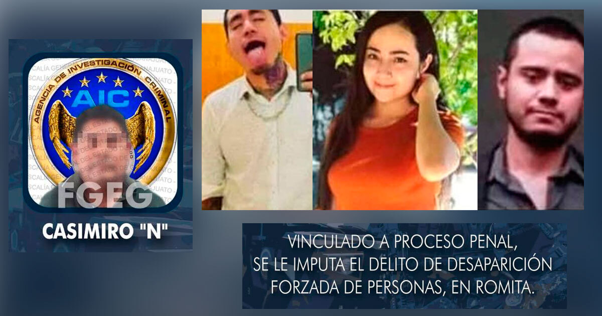 Vinculan a cuarto policía en Romita por desaparición forzada de Daniela, Juan Pablo y Carlos