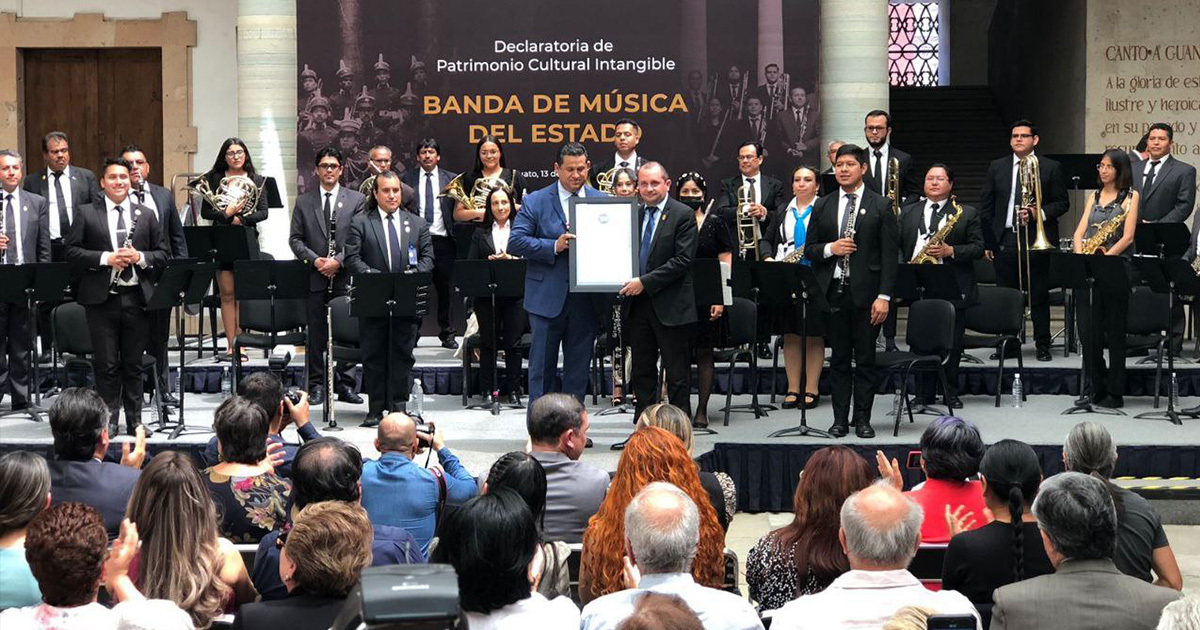 Declaran a la Banda de Música del Estado de Guanajuato como Patrimonio Cultural Intangible 