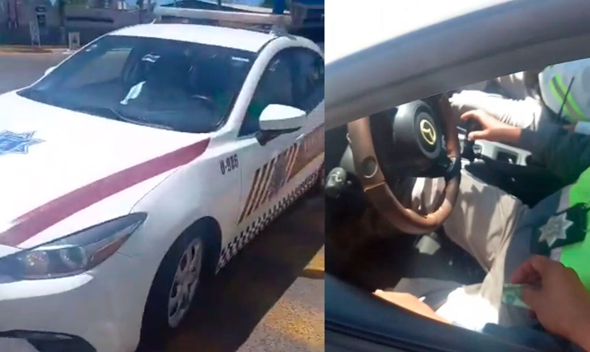 Exhiben en video a policía de Salamanca aceptando una 'mordida'