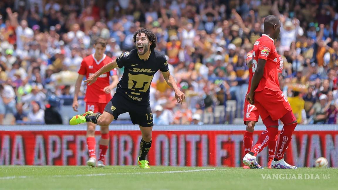 Pumas vence a Toluca 3-1 y se aferra con las garras al repechaje 