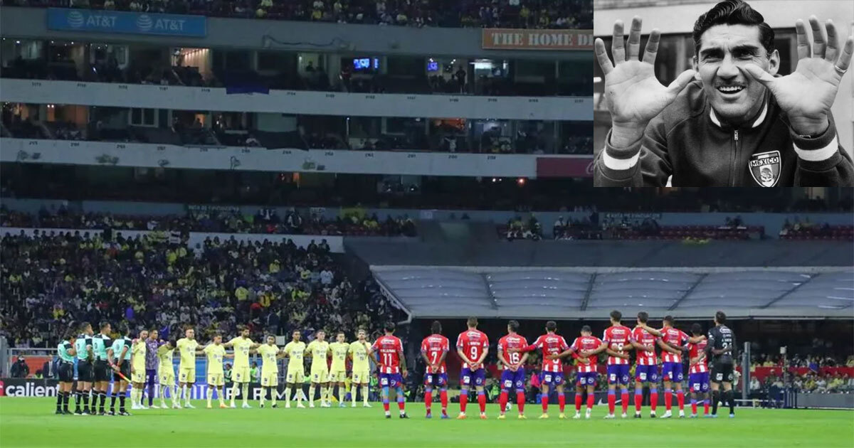 América y San Luis rinden homenaje a 'La Tota’ Carbajal en el Estadio Azteca