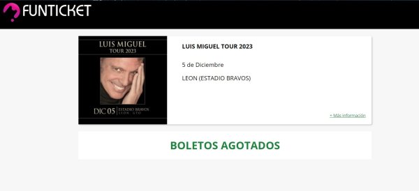 Boletos para Luis Miguel se agotan a dos días de iniciar ventas