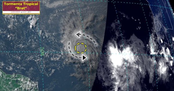 Tormenta tropical Bret se forma frente a Quintana Roo; se convertiría en huracán en dos días