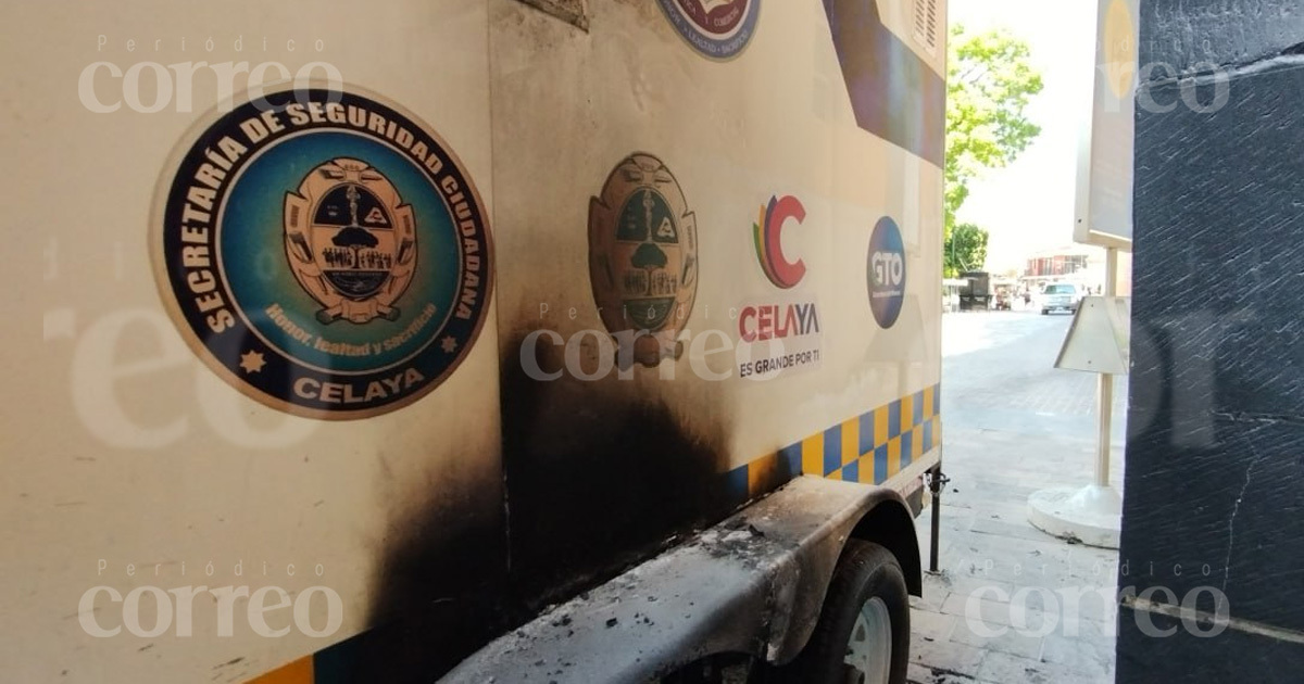 Indigente incendia caseta de policía en Celaya; SSC niega que fuera un ataque en su contra