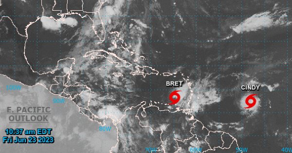 Tormentas tropicales Bret y Cindy se forman en el Caribe; ¿hay riesgo de que se fusionen?