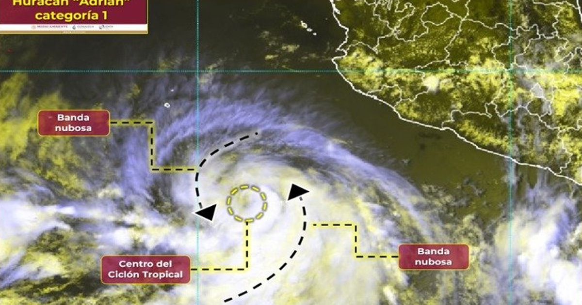 Tormenta Adrián sube de intensidad y ya es huracán; ¿a qué estados afectará?