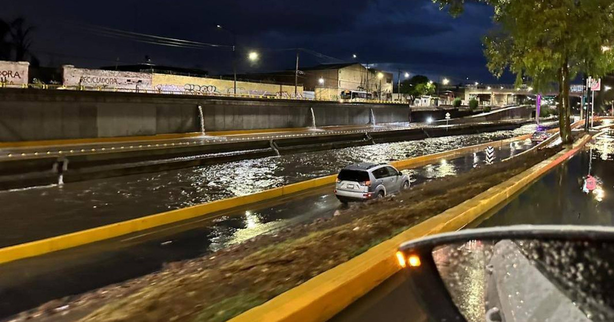 Fuertes lluvias y vientos azotan a León, Silao y Guanajuato