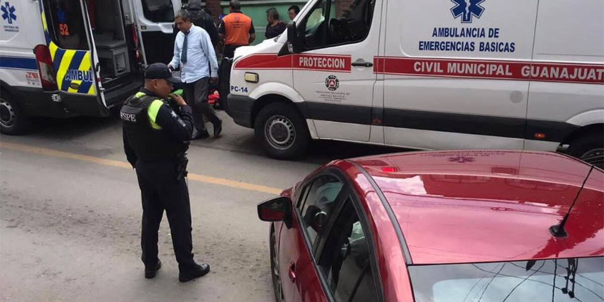 Taxista atropella a cuatro personas en la zona de Marfil en Guanajuato capital 