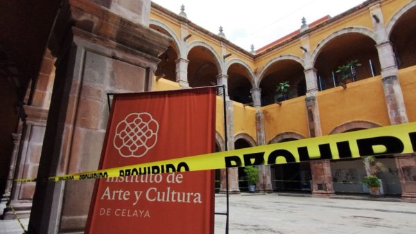 Lluvias provocan daños a la Casa de la Cultura de Celaya; clausuran patio central