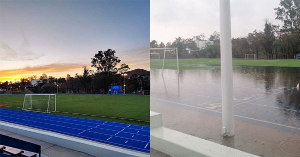 Deportiva Nieto Piña de la UG: pese a gran inversión, lluvias evidenciaron mala calidad de la obra