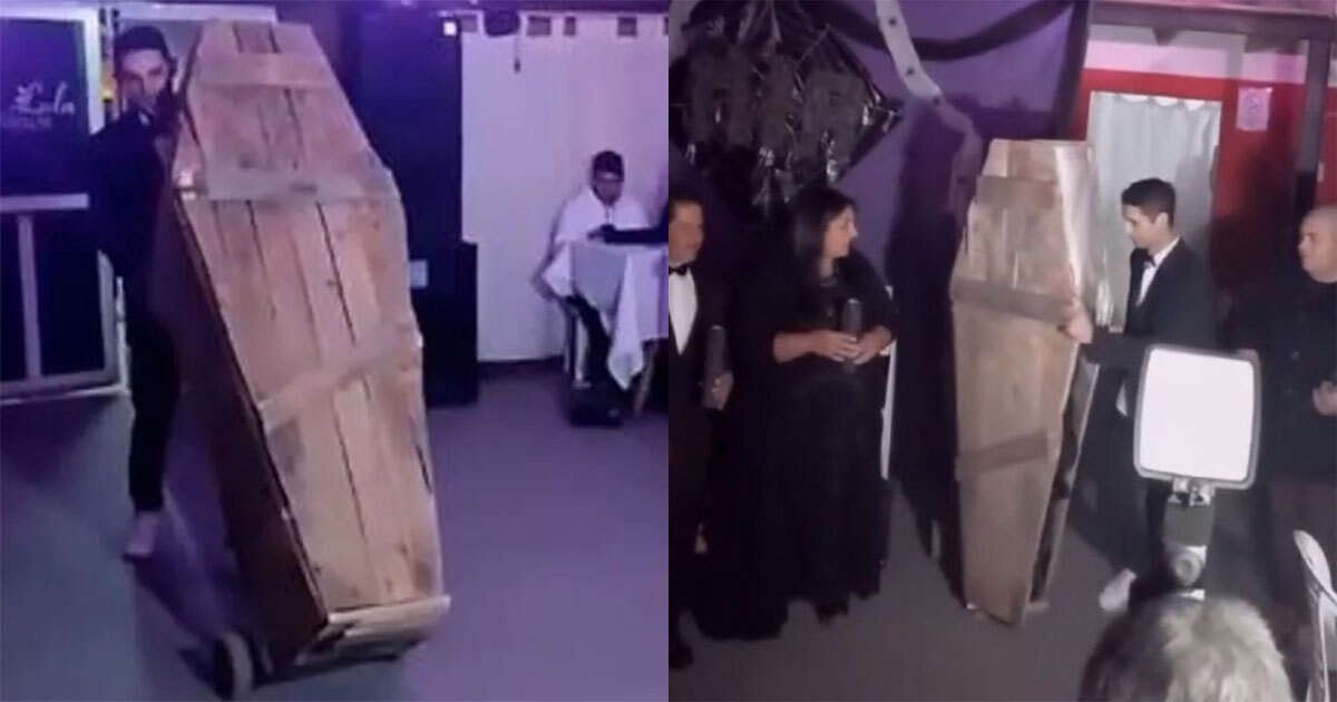 Quinceañera llega a su fiesta adentro de un ataúd y se vuelve viral