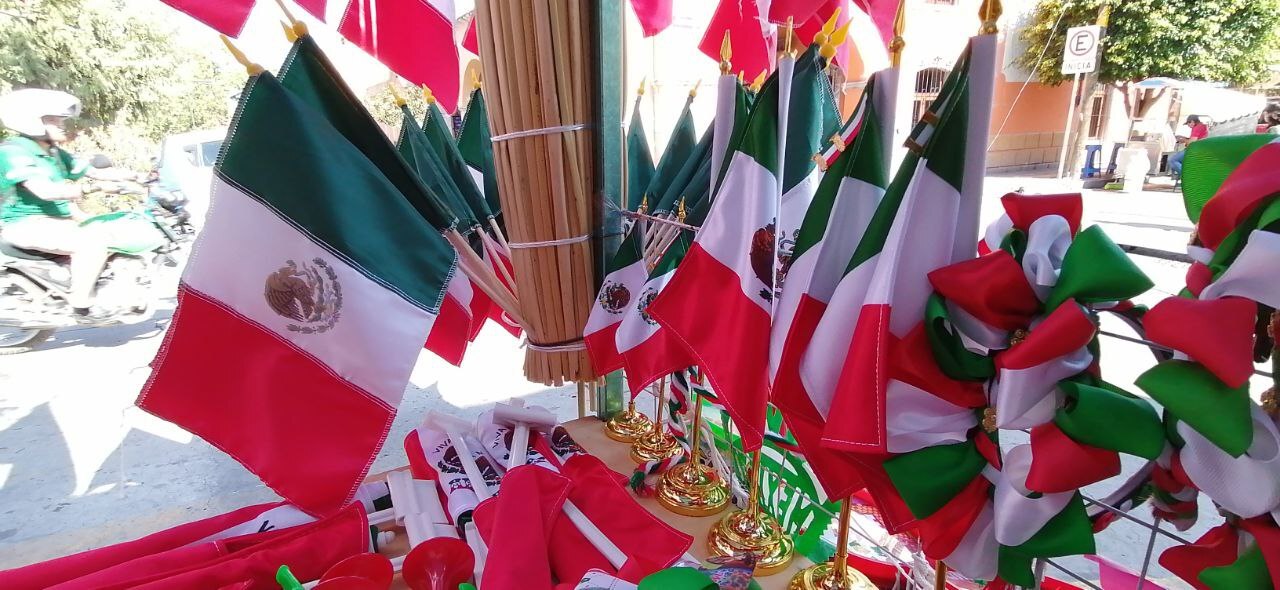 ¡San José Iturbide se viste de verde! Puestos alusivos al mes patrio ya están en el jardín principal