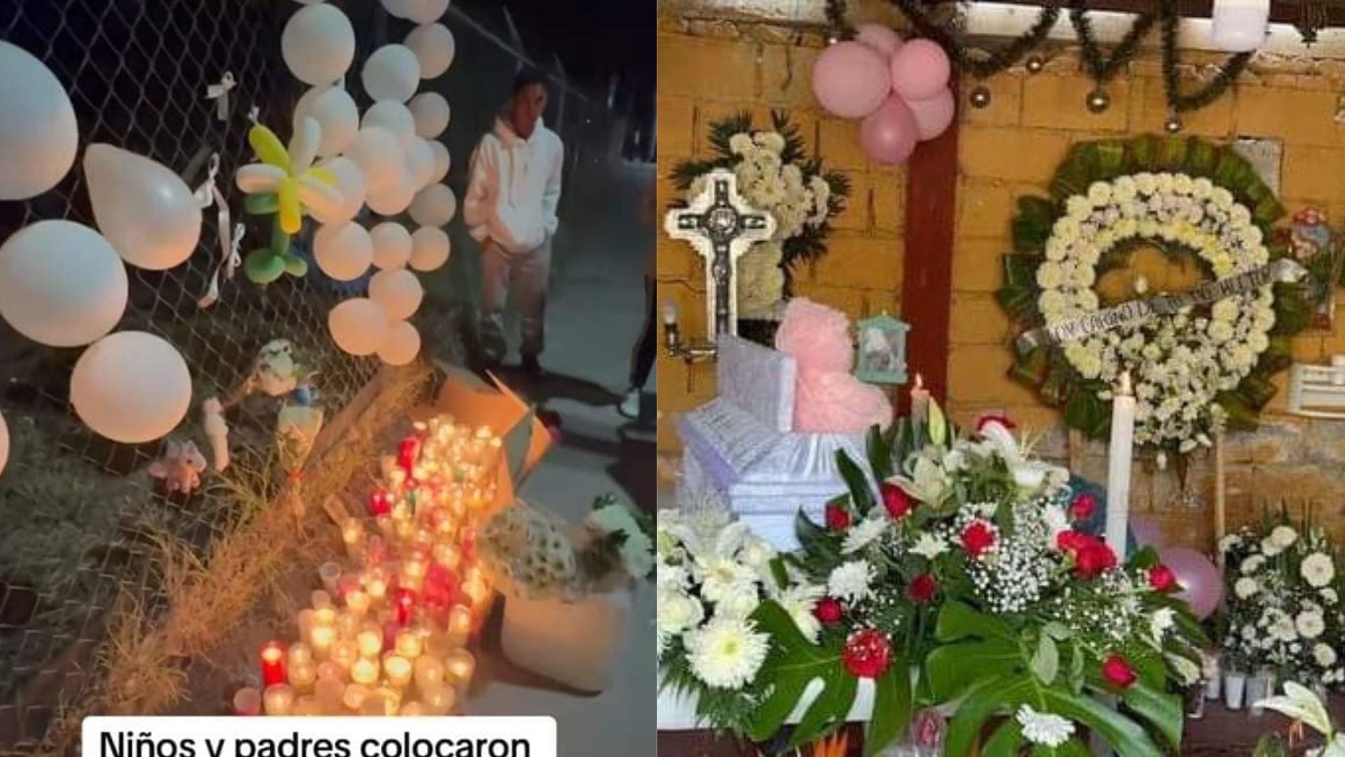 Globos y velas para Zoé Alessandra, en medio de dudas dan cálida despedida a niña que murió en kinder