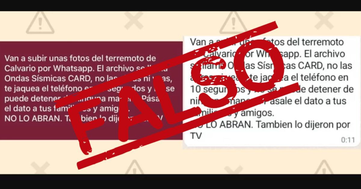 “Van a subir unas fotos del terremoto de”: La fake new que se reproduce desde julio y con cada sismo