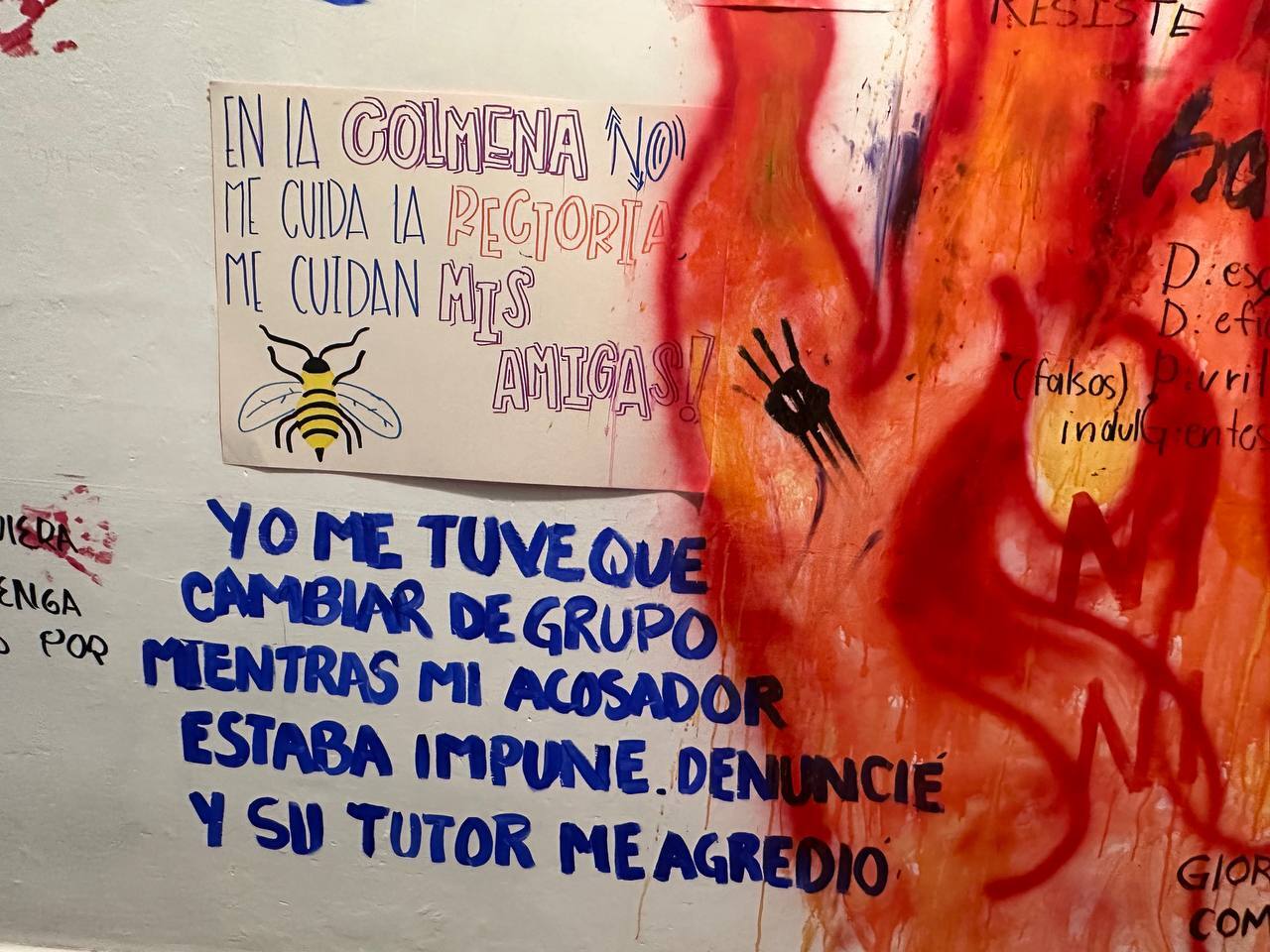 Alumnos de la UG crean mural de protesta: estas son sus demandas 