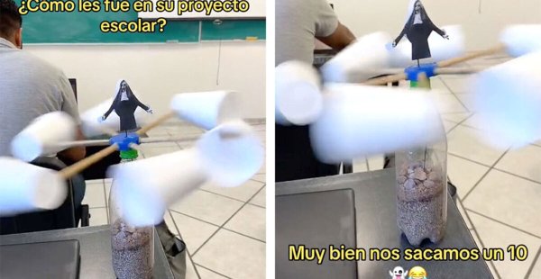 'La Monja' viral de Celaya inspira proyecto escolar de ciencias a puro ingenio